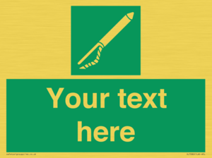 Custom sign safe condition Line throwing appliance